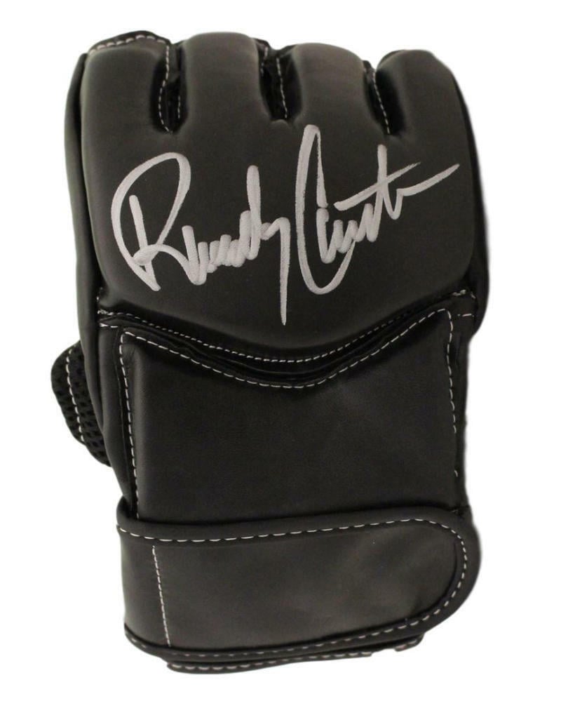 Randy Couture Signed UFC Century Black Right Handed S/M Glove – Beckett Authenticated-Powers Sports Memorabilia