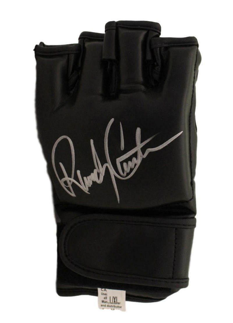 Randy Couture Signed UFC Black Left Handed Glove – Beckett Authenticated-Powers Sports Memorabilia