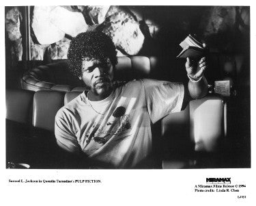Samuel L. Jackson unsigned Pulp Fiction Miramax B&W 8 x 10 Promo Photograph (Quentin Tarantino)-Powers Sports Memorabilia