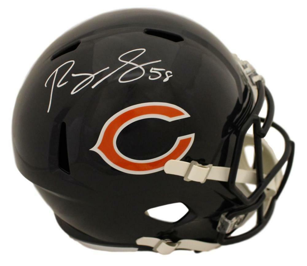 Roquan Smith Chicago Bears Signed Full Size Helmet - Speed Replica Beckett-Powers Sports Memorabilia