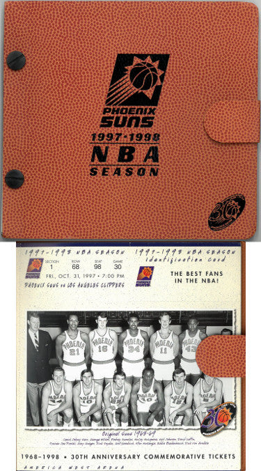 1997/98 Phoenix Suns NBA Basketball 30th Anniversary Season Ticket Album (full set?Çô Unused)-Powers Sports Memorabilia