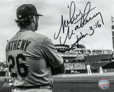 Mike Matheny Autographed St. Louis Cardinals MLB Licensed 8x10 Photo w/ John 3:16 - COA-Powers Sports Memorabilia