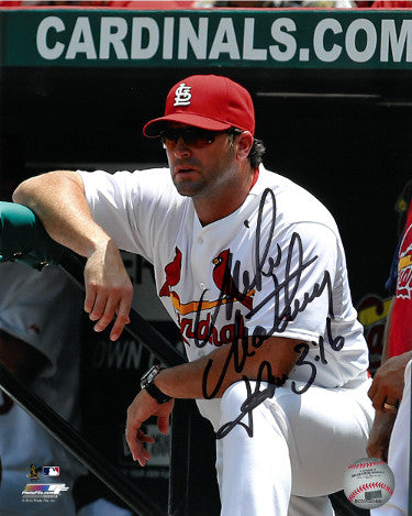 Mike Matheny Autographed St. Louis Cardinals MLB Licensed 8x10 Photo w/ John 3:16 - COA - CTBL_022640-Powers Sports Memorabilia