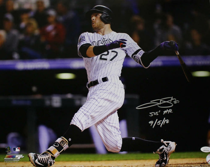 Trevor Story Signed Colorado Rockies 16x20 Photo 505 HR 9/5/18 – JSA Authenticated-Powers Sports Memorabilia