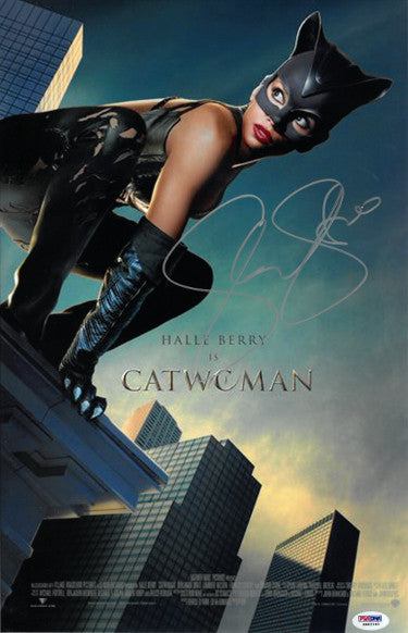 Sharon Stone Autographed Catwoman 11X17 Movie Poster w/ Halle Berry- PSA ITP Holo (entertainment/movie memorabilia)-Powers Sports Memorabilia