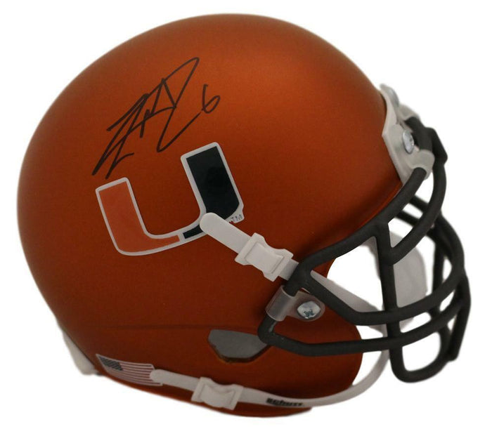 Lamar Miller Signed Miami Hurricanes Schutt Orange Mini Helmet – JSA Authenticated-Powers Sports Memorabilia