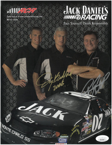 Richard Childress & Jimmy Bedford dual Autographed NASCAR 2006 Jack Daniel's Racing 8.5x11 Photo- JSA Holo #DD32946-Powers Sports Memorabilia
