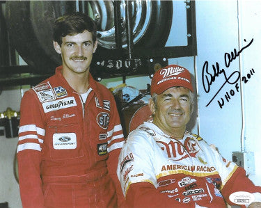 Bobby Allison Autographed NASCAR 8x10 Photo NHOF 2011- JSA Hologram (w/ Davey Allison)-Powers Sports Memorabilia