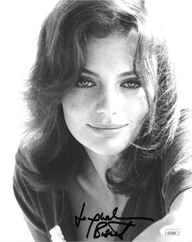 Jacqueline Bisset Autographed Vintage B&W 8x10 Photo- JSA Hologram #DD32884 (v-neck shirt)-Powers Sports Memorabilia