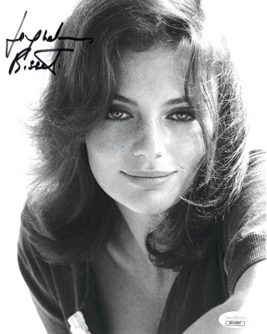 Jacqueline Bisset Autographed Vintage B&W 8x10 Photo- JSA Hologram #DD32880 (v-neck shirt)-Powers Sports Memorabilia