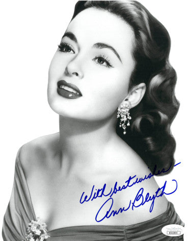 Ann Blyth Autographed Vintage Hollywood B&W 8x10 Photo with Best Wishes- JSA Hologram #DD32893-Powers Sports Memorabilia