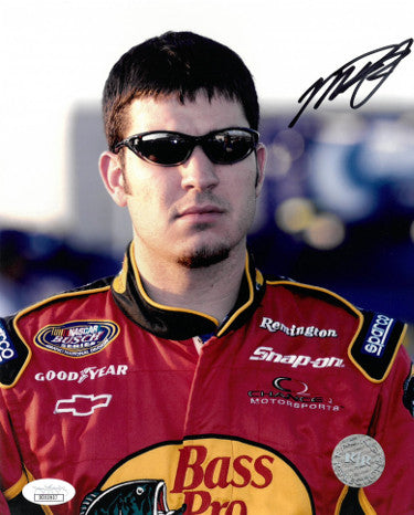 Martin Truex Jr. Autographed NASCAR Bass Pro Shops 8x10 Photo- JSA Hologram #DD32937 (close up)-Powers Sports Memorabilia