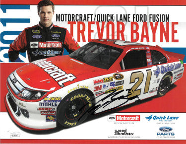 Trevor Bayne Autographed NASCAR 8.5x11 Photo #21- JSA Hologram (Quick Lane)