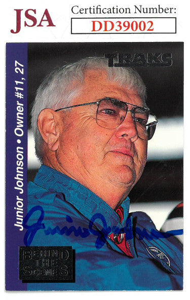 Junior Johnson Autographed NASCAR 1995 Traks Racing Trading Card #BTS22- JSA Hologram #DD39002-Powers Sports Memorabilia