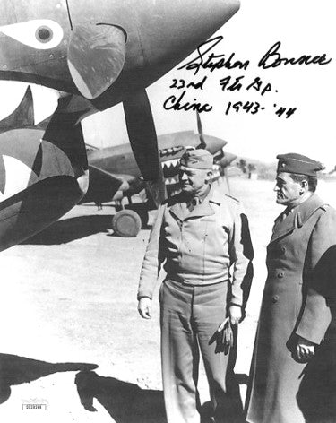 Stephen Bonner Autographed 1943-44 China/Burma P-40 Ace Pilot WWII 8x10 Photo - JSA Hologram #DD39268 (23rd Ftr Group/76th Ftr Sq.)