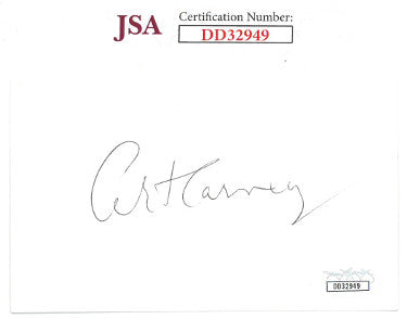 Art Carney Autographed 3x5 Index Card- JSA Holo #DD32949 (The Honeymooners/Harry and Tonto / Academy Awards)-Powers Sports Memorabilia