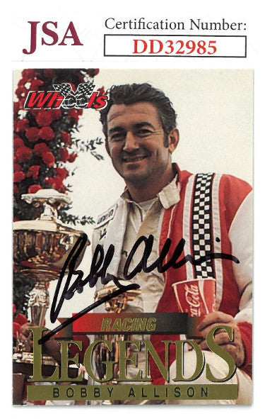 Bobby Allison Autographed NASCAR 1994 Wheels Racing Legends Trading Card #LS3- JSA Hologram #DD32985