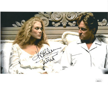 Kathleen Turner Autographed War of the Roses 8x10 Photo- JSA Hologram #DD39175 (w/ Michael Douglas)-Powers Sports Memorabilia