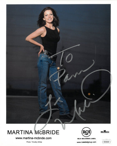 Martina McBride Autographed 8x10 Photo To Pam- Love- JSA Hologram #DD39208-Powers Sports Memorabilia