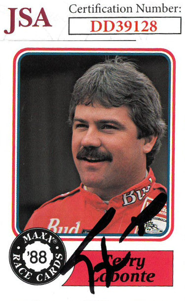 Terry Labonte Autographed NASCAR 1988 Maxx Charlotte Racing Trading Card #63- JSA Hologram #DD39128-Powers Sports Memorabilia
