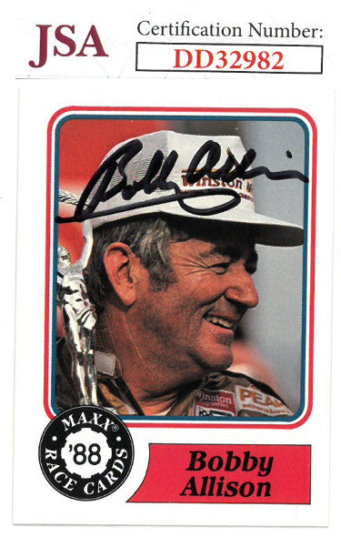 Bobby Allison Autographed NASCAR 1988 Maxx Charlotte Racing Trading Card #30- JSA Hologram #DD32982-Powers Sports Memorabilia