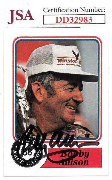 Bobby Allison Autographed NASCAR 1988 Maxx Charlotte Racing Trading Card #30- JSA Hologram #DD32983
