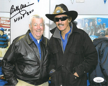 Bobby Allison Autographed NASCAR 8x10 Photo w/ NHOF 2011- JSA Hologram #DD39306 (w/ Richard Petty)-Powers Sports Memorabilia