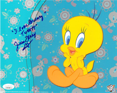 June Foray Autographed Looney Toons Tweety 8x10 Photo "I love Granny"- JSA Hologram #DD39382-Powers Sports Memorabilia