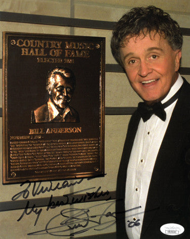 Whisperin' Bill Anderson Autographed Country Music Hall of Fame Color 8x10 Photo To Vivian My Best Wishes- JSA Hologram #DD39341-Powers Sports Memorabilia