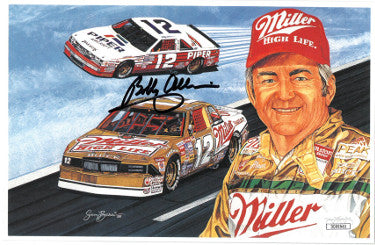 Bobby Allison Autographed 1988 Daytona 3 Race Winner Sam Bass NASCAR Legend 5.5x8.5 Postcard (Photo)- JSA Hologram-Powers Sports Memorabilia