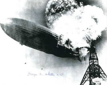 George Whittle M.D. Autographed 1937 Hindenburg Disaster Witness B&W Vintage 8x10 Photo - JSA Hologram #DD64288-Powers Sports Memorabilia