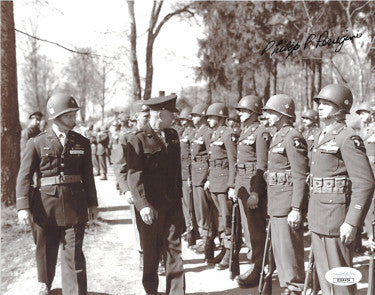 Philip P. Perugini Autographed WWII Band of Brothers 101st ABD Easy Co 506th PIR Vintage B&W 8x10 Photo- JSA Hologram #DD64454-Powers Sports Memorabilia