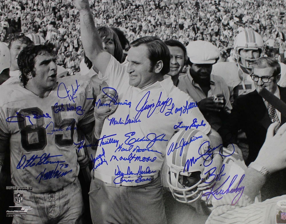 1972 Miami Dolphins Signed 16x20 Photo 21 Signatures Griese JSA-Powers Sports Memorabilia