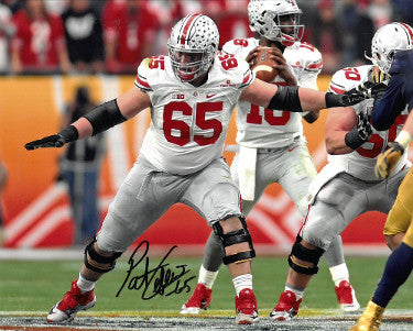 Pat Elflein Autographed Ohio State Buckeyes 8X10 Photo #65 - COA-Powers Sports Memorabilia
