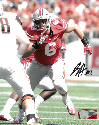 Sam Hubbard Autographed Ohio State Buckeyes NCAA Licensed 8X10 Photo #6 - COA-Powers Sports Memorabilia