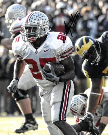 Antonio Pittman Autographed Ohio State Buckeyes 8X10 Photo #25 (vertical)-Powers Sports Memorabilia