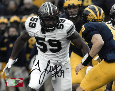Tyquan Lewis Autographed Ohio State Buckeyes 8x10 Photo #59-Powers Sports Memorabilia