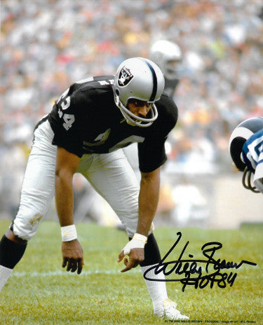 Willie Brown Autographed Oakland Raiders 8x10 Photo HOF 84 (black jersey)-Powers Sports Memorabilia