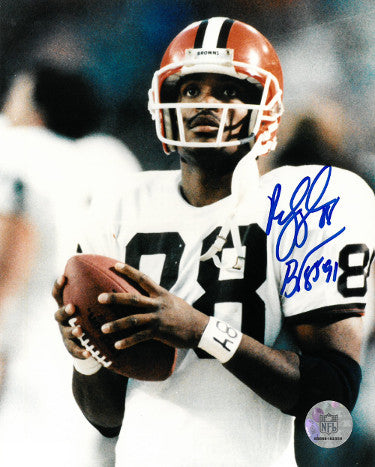 Reggie Langhorne Autographed Cleveland Browns 8x10 Photo #88 1985-91-Powers Sports Memorabilia