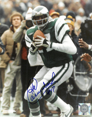Harold Carmichael Autographed Philadelphia Eagles 8x10 Photo #17 (green jersey)-Powers Sports Memorabilia