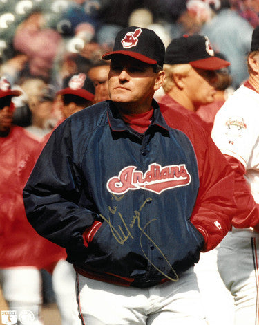 Mike Hargrove Autographed Cleveland Indians Coaching 8x10 Photo-Powers Sports Memorabilia