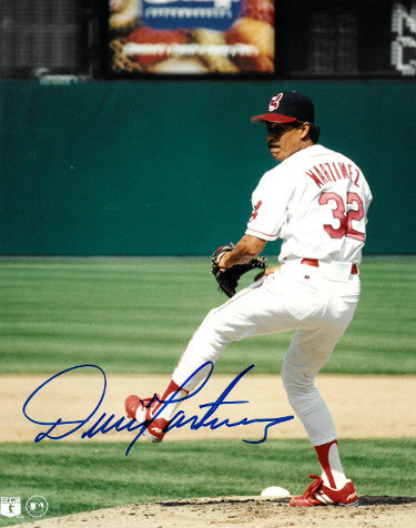 Dennis Martinez Autographed Cleveland Indians MLB Licensed 8x10 Photo - COA-Powers Sports Memorabilia