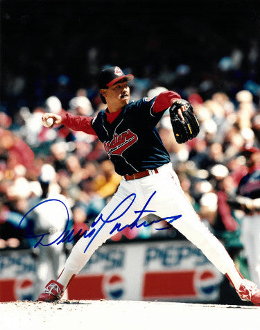 Dennis Martinez Autographed Cleveland Indians 8x10 Photo - COA-Powers Sports Memorabilia