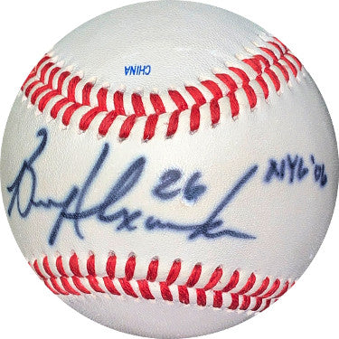 Brent Alexander Autographed Rawlings Official League R200x Baseball #26 NYG '06 minor bleed- JSA Hologram #EE41803 (New York Giants)-Powers Sports Memorabilia