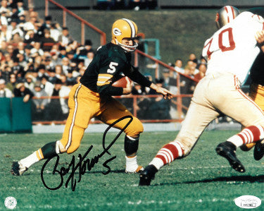 Paul Hornung Autographed Green Bay Packers NFL Licensed 8x10 Photo- JSA Hologram (HOF/2 X MVP-Pro Bowl/Heisman)-Powers Sports Memorabilia