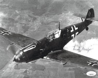 Kurt Schulze Autographed WWII German ME-109 Luftwaffe Pilot KG2 Vintage B&W 8x10 Photo- JSA Hologram #DD64726-Powers Sports Memorabilia
