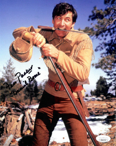 Fess Parker Autographed Vintage Color 8x10 Photo Daniel Boone- JSA Hologram #DD64729-Powers Sports Memorabilia