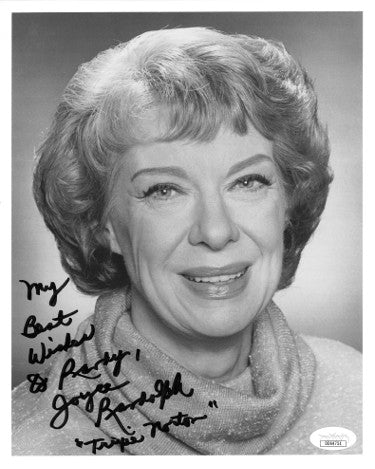 Joyce Randolph Autographed Vintage B&W 8x10 Photo My Best Wishes to Randy "Trixie Norton"- JSA Hologram #DD64751 (Honeymooners)-Powers Sports Memorabilia