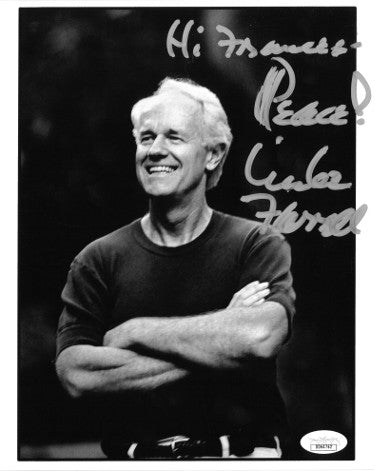 Mike Farrell Autographed B&W 8x10 Photo Hi Frances- Peace!- JSA Hologram #DD64762 (M*A*S*H/B.J. Hunnicutt)-Powers Sports Memorabilia