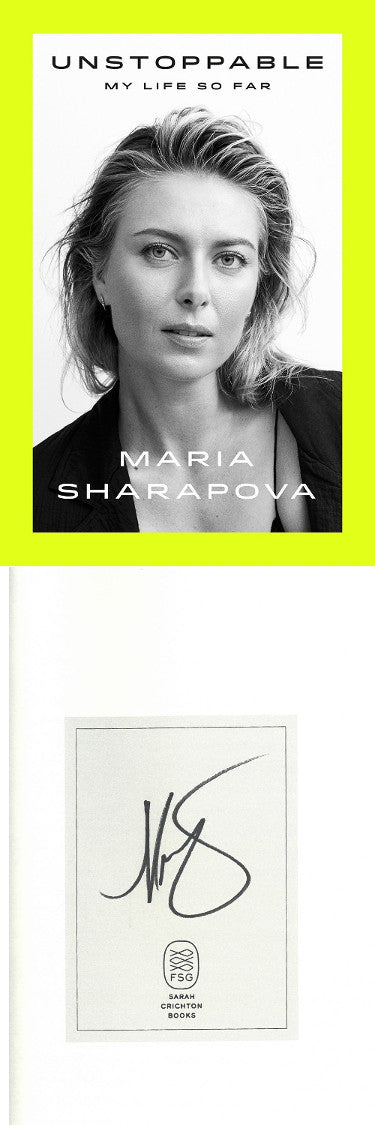 Maria Sharapova Autographed Unstoppable: My Life So Far Hard Cover Book- JSA (Bookplate 1st Edition/Tennis Grand Slam)-Powers Sports Memorabilia